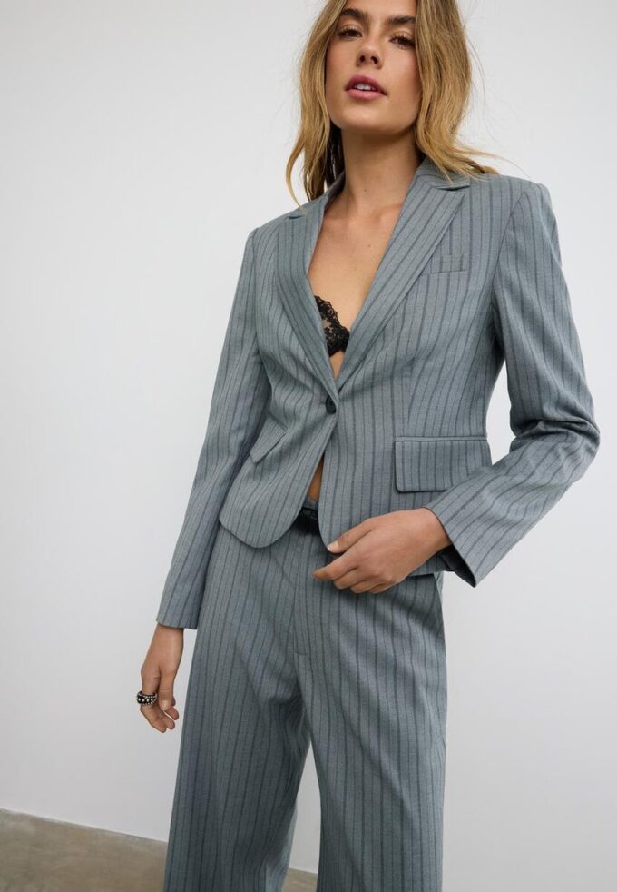 Striped Cropped Blazer Striped Cropped Blazer