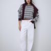 Striped Cropped Knit Sweater Striped Cropped Knit Sweater
