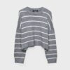 Striped Cropped Knit Sweater Striped Cropped Knit Sweater
