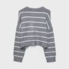 Striped Cropped Knit Sweater Striped Cropped Knit Sweater