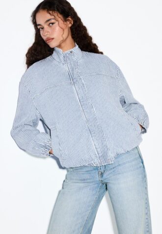 Striped Denim Jacket