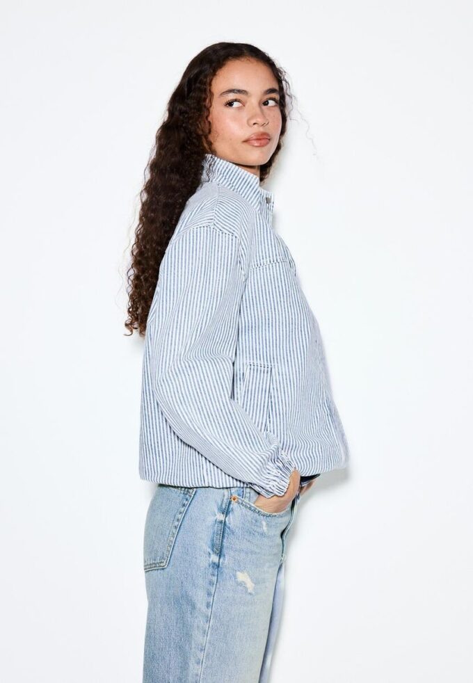 Striped Denim Jacket