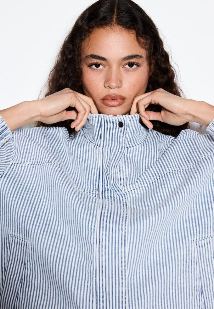 Striped Denim Jacket