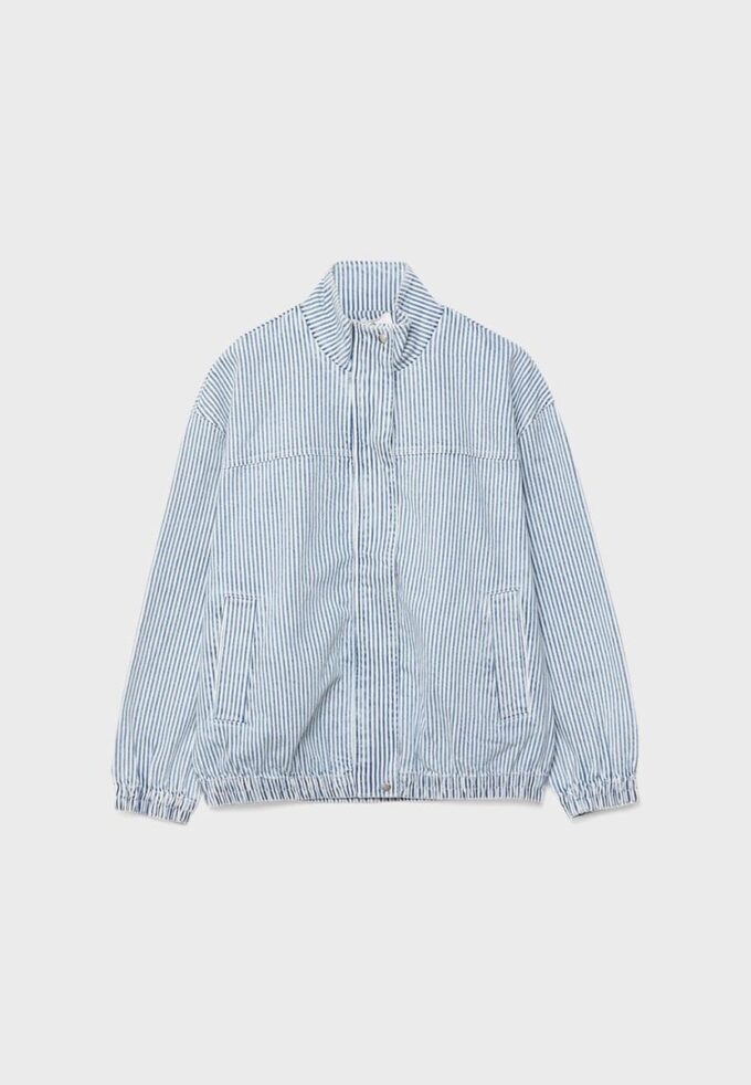 Striped Denim Jacket