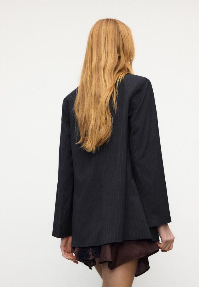 Striped Open Blazer