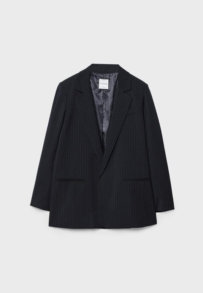 Striped Open Blazer