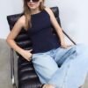 Striped Sleeveless Peplum Top Striped Sleeveless Peplum Top