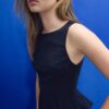 Striped Sleeveless Peplum Top Striped Sleeveless Peplum Top