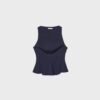 Striped Sleeveless Peplum Top Striped Sleeveless Peplum Top