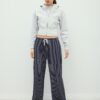Striped Wide-Leg Jogger Trousers