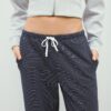 Striped Wide-Leg Jogger Trousers