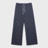 Striped Wide-Leg Jogger Trousers