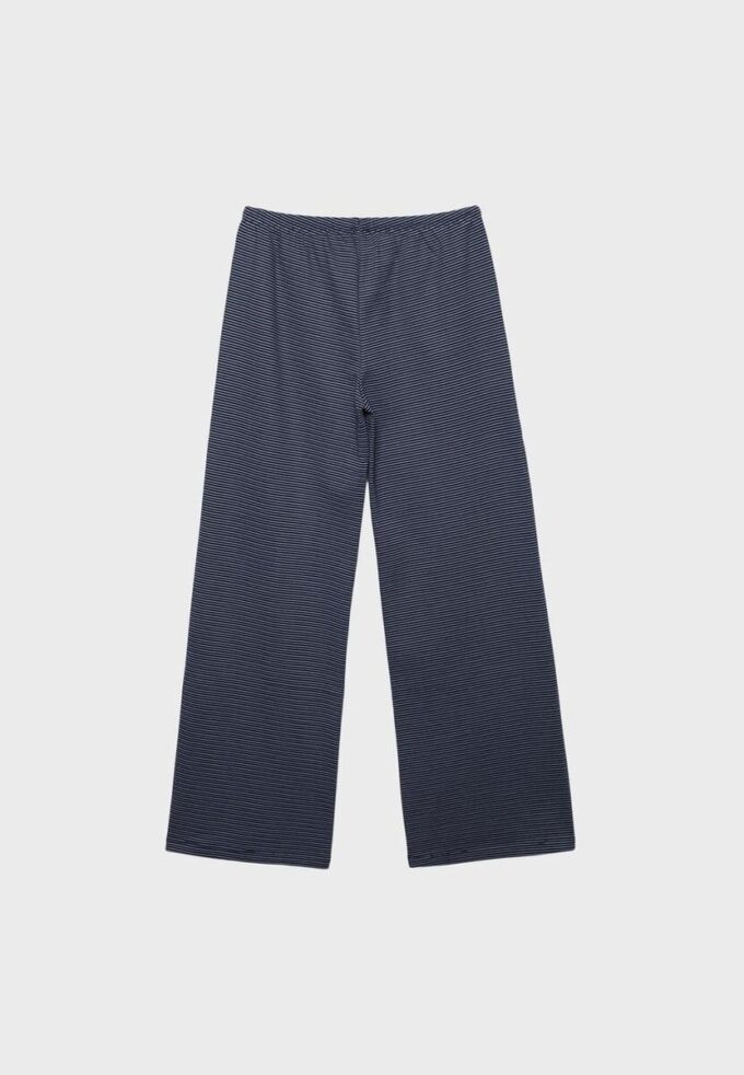 Striped Wide-Leg Jogger Trousers