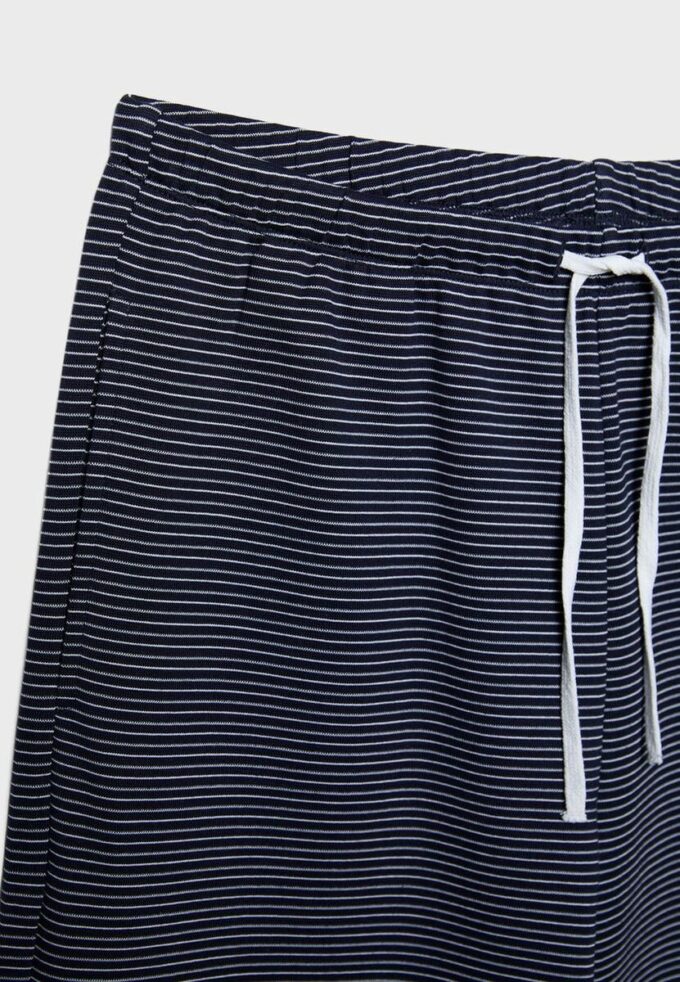 Striped Wide-Leg Jogger Trousers