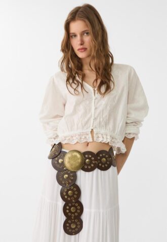 Studded Belt with Plate