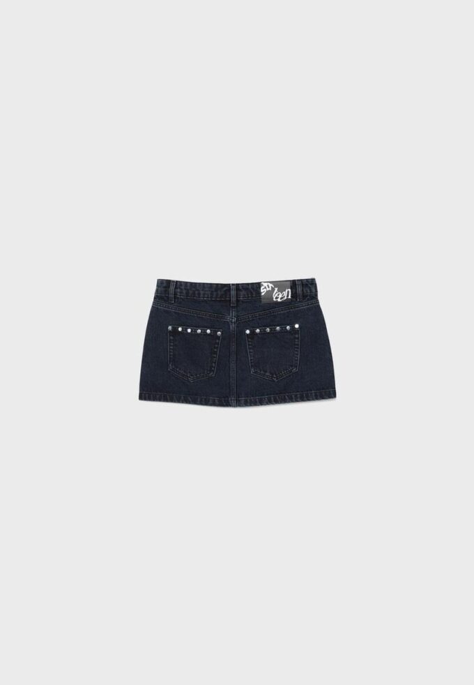 Studded Denim Skirt