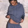 Studded Embroidered Hooded Sweatshirt