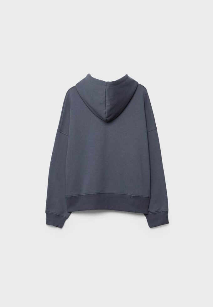Studded Embroidered Hooded Sweatshirt