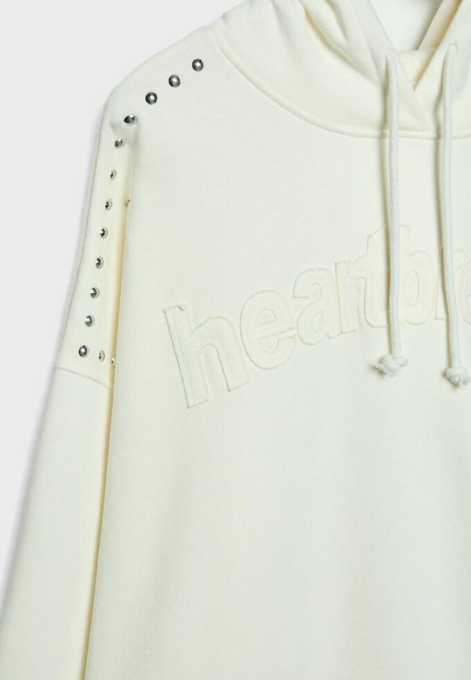 Studded Embroidered Hooded Sweatshirt Studded Embroidered Hooded Sweatshirt