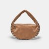 Studded Faux Suede Shoulder Bag