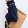 Studded Flat Shoulder Bag, 100% Leather