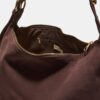 Studded Flat Shoulder Bag, 100% Leather