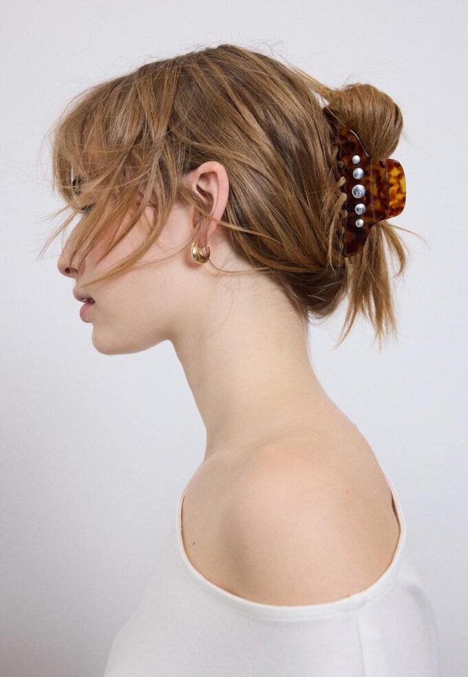 Studded Fur Clip