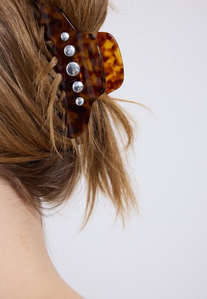 Studded Fur Clip