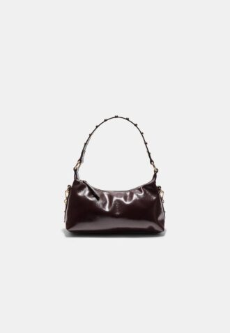 Studded Half-Moon Shoulder Bag
