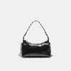 Studded Half-Moon Shoulder Bag