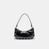 Studded Half-Moon Shoulder Bag