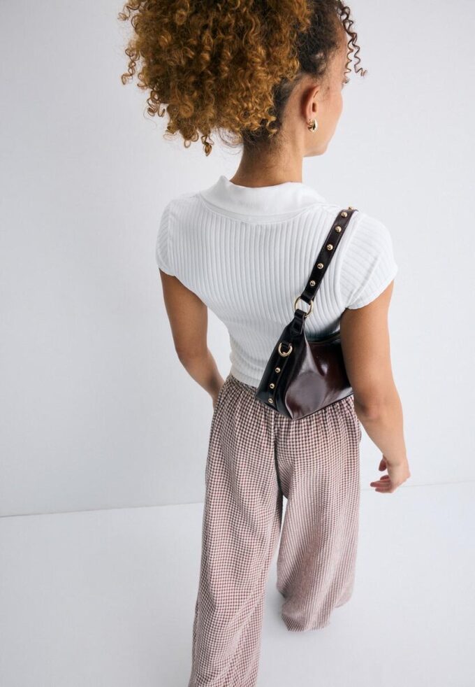 Studded Half-Moon Shoulder Bag Studded Half-Moon Shoulder Bag