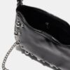Studded Half-Moon Shoulder Bag
