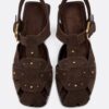 Studded Leather Cage Sandals