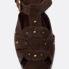 Studded Leather Cage Sandals