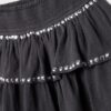 Studded Ruffled Mini Skirt