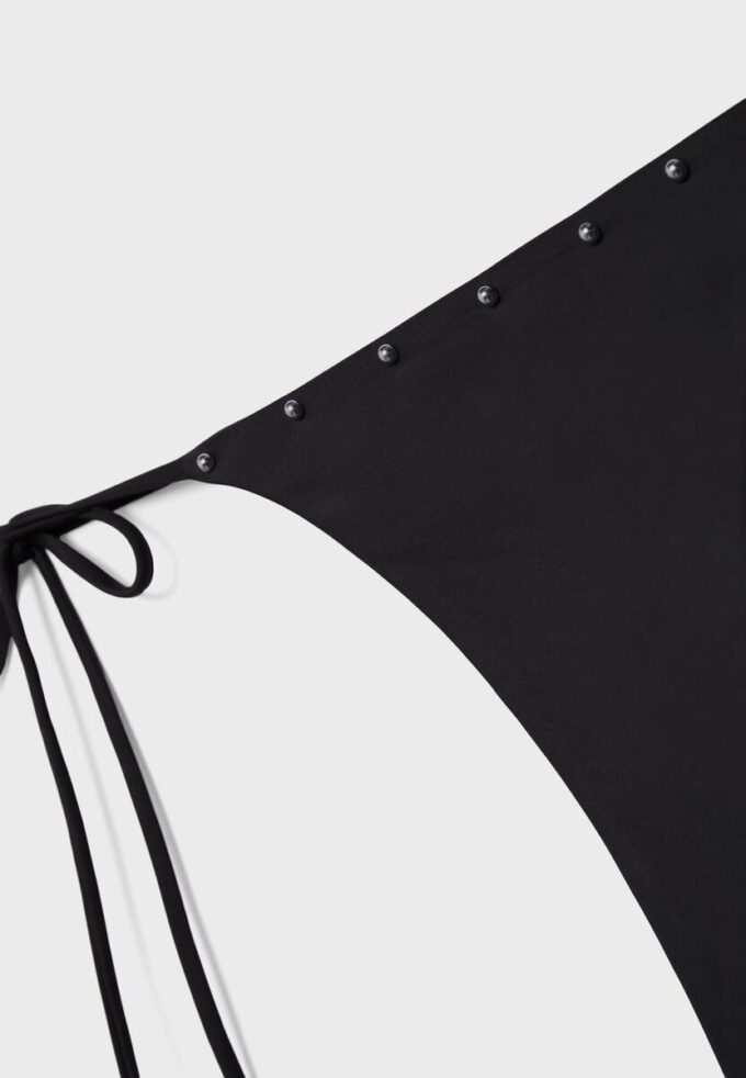 Studded Tie-Side Bikini Bottoms