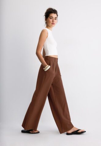 Super Wide-Leg Adjustable Trousers