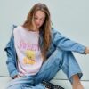 Sweety Short Sleeve Round Neck T-Shirt