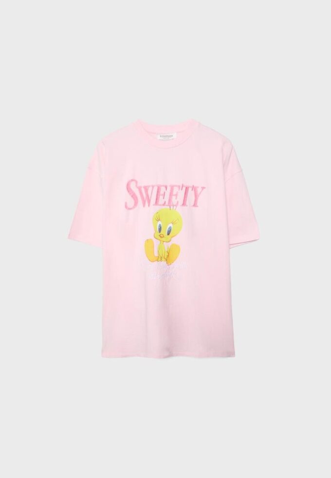 Sweety Short Sleeve Round Neck T-Shirt