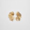 Textured Flower Fan Earrings