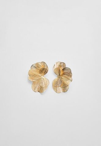Textured Flower Fan Earrings