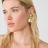 Textured Flower Fan Earrings