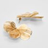 Textured Flower Fan Earrings