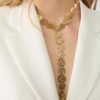 Textured Lariat Necklace