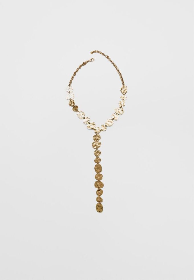 Textured Lariat Necklace