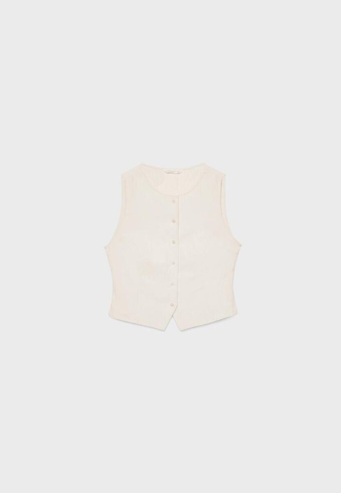 Textured Top with Buttons Textured Top with Buttons
