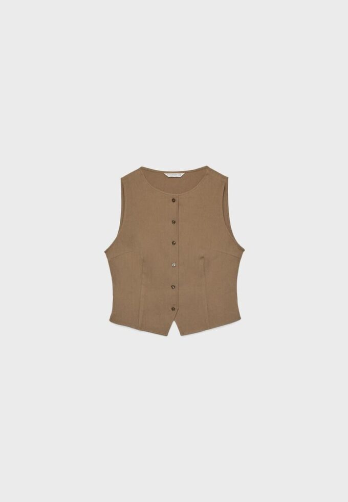 Textured Top with Buttons Textured Top with Buttons