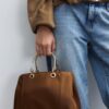 Tote Bag with Metallic Handle Tote Bag with Metallic Handle