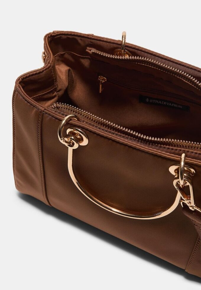 Tote Bag with Metallic Handle Tote Bag with Metallic Handle